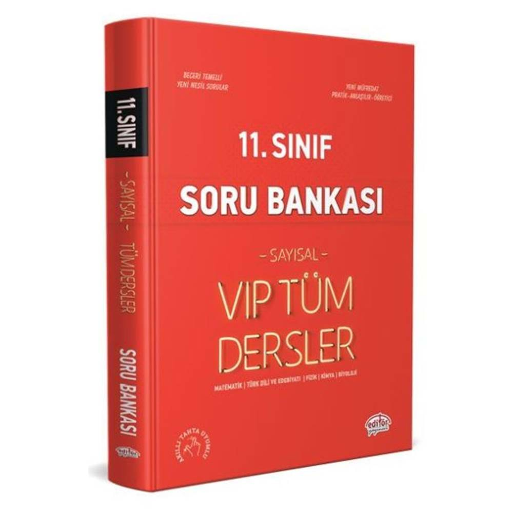 Editör 11. Sınıf VIP Tüm Dersler Sayısal Soru Bankası Kırmızı Kitap