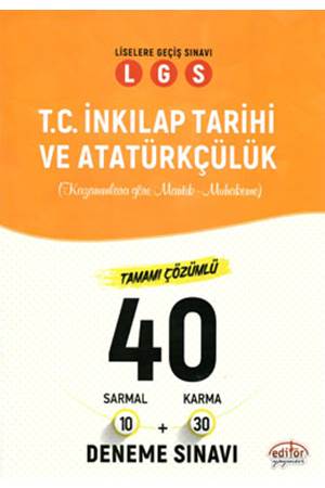 Editör Yayınevi LGS İnkılap Tarihi 40 Branş Denemesi Nasıl Çözülür
